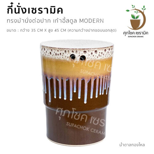 Alternative view of เก้าอี้สตูล เซรามิค ทรงกลม ทรงต่อปาก สไตล์โมเดิร์น