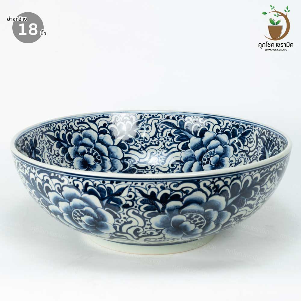 อ่างล้างหน้าเซรามิค วางบนเคาน์เตอร์ (ไซซ์กว้าง 45 CM) - Image 13