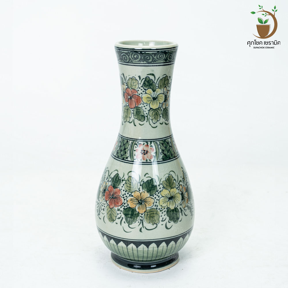 แจกันเซรามิค แจกันลายคราม ทรงไม้มะม่วง (ไซซ์สูง 25 CM) - Image 5