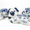 หมูนอน ตุ๊กตาเซรามิค ลายคราม (สูง 15 CM)