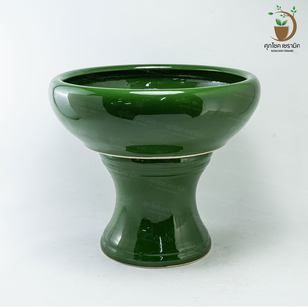 อ่างเซรามิค อ่างปลูกบัว อ่างบัวเลี้ยงปลา อ่าง+ขาตั้ง (กว้างxสูง : 56x46 CM) - Image 10