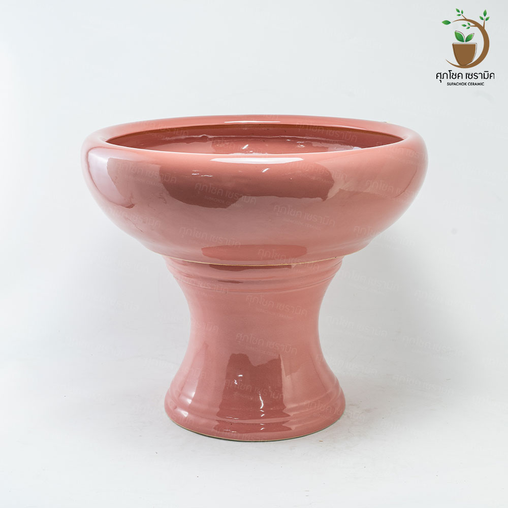 อ่างเซรามิค อ่างปลูกบัว อ่างบัวเลี้ยงปลา อ่าง+ขาตั้ง (กว้างxสูง : 56x46 CM) - Image 14