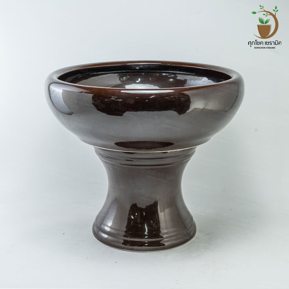 อ่างเซรามิค อ่างปลูกบัว อ่างบัวเลี้ยงปลา อ่าง+ขาตั้ง (กว้างxสูง : 56x46 CM) - Image 12