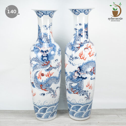 แจกันจีน งานเซรามิคกังไส (ไซซ์สูง 140 CM) VAN107S140